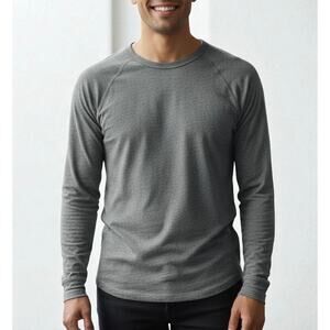 2/$30 J. Crew Triblend Long Sleeve Baseball Tee For Men Gray Raglan Size XS